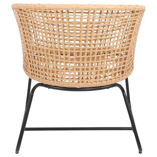 Lot De 2 Fauteuils En Rotin Synthétique Avec Coussins Rina