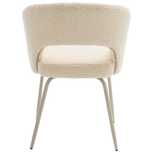 Lot De 2 Chaises En Tissu Boucle Beige Flavia