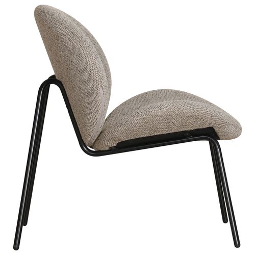 Fauteuil En Tissu Taupe Chiné Sacha