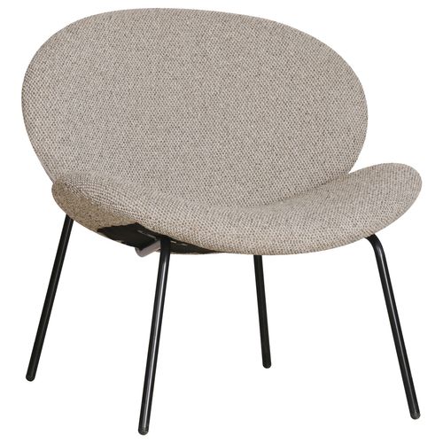Fauteuil En Tissu Taupe Chiné Sacha