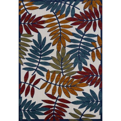 Tapis D'extérieur Rectangle - À Motif Feuille - 160x230 cm - Cabana - Multicolore