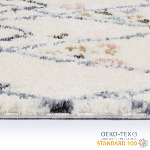 Tapis De Salon Laine Crème  Polypropylène 160x230 Cm