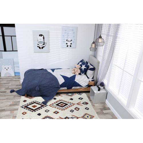 Tapis Enfants Rectangle Shaggy Motifs Aztèque - Tipi - 120x160 cm - Multicolore