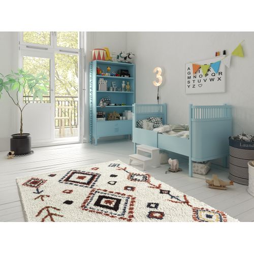 Tapis Enfants Rectangle Shaggy Motifs Aztèque - Tipi - 120x160 cm - Multicolore
