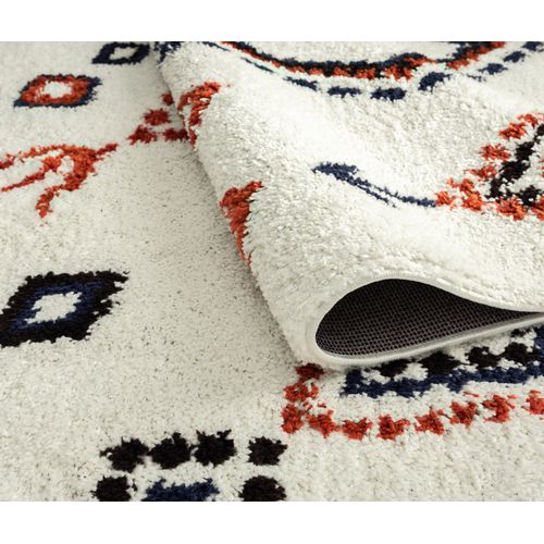 Tapis Enfants Rectangle Shaggy Motifs Aztèque - Tipi - 120x160 cm - Multicolore