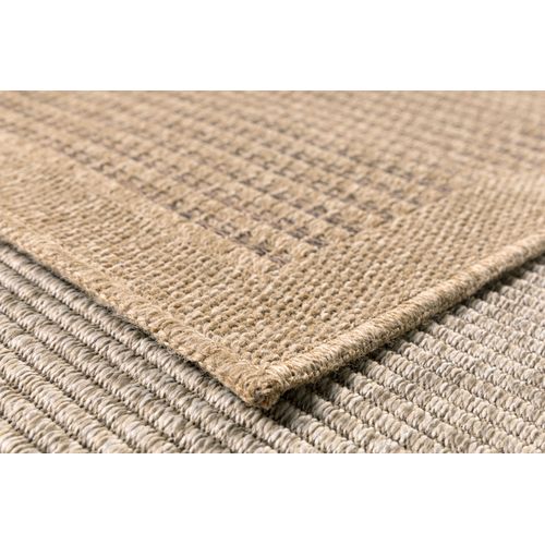 Tapis De Salon Intérieur Extérieur Rectangle Nature  Aspect Jute Marron 80x80cm