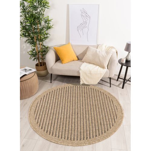 Tapis De Salon Intérieur Extérieur Rectangle Nature  Aspect Jute Marron 80x80cm