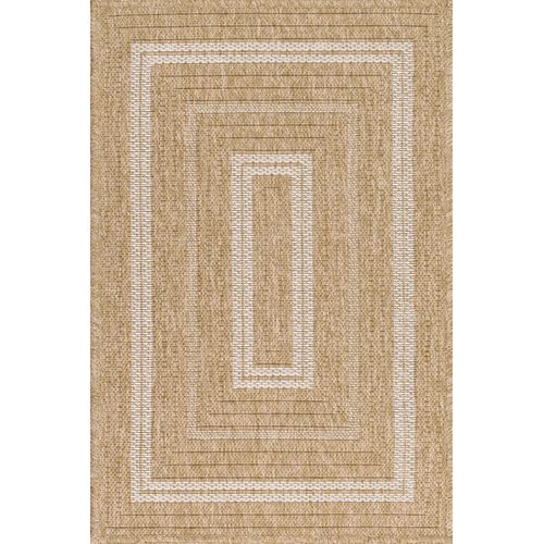 Tapis De Salon Intérieur Extérieur Rectangle Nature  Aspect Jute Blanc 60x90cm