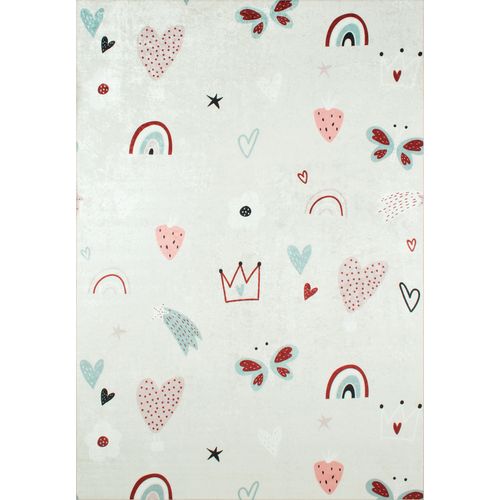 Tapis Enfant À Motifs Papillon - 160x230 - Happy - Rose