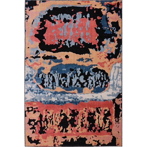 Tapis Intérieur Extérieur à Motif Abstrait Noir 190x290 Cm