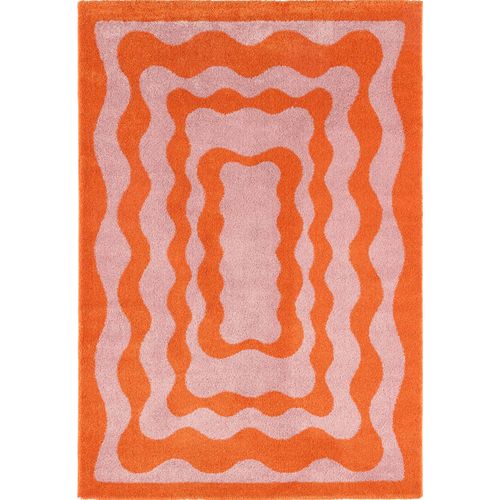 Tapis De Salon Rétro Année 70 - Groovy - Orange - 80x140cm
