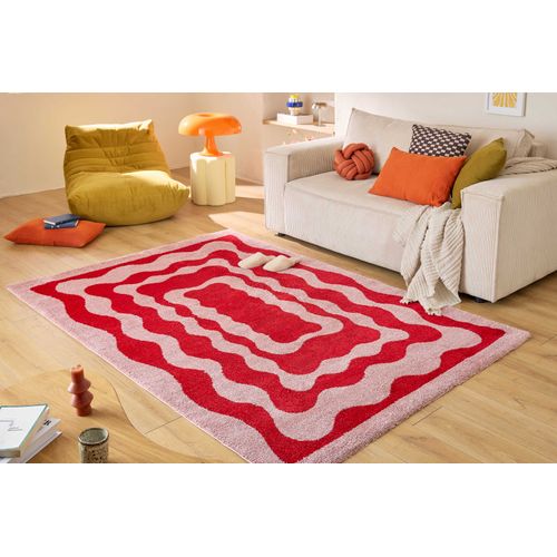 Tapis Intérieur à Poils Longs Groovy 382 Rouge 160 X 230 Cm