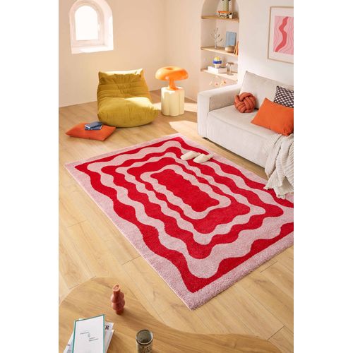 Tapis Intérieur à Poils Longs Groovy 382 Rouge 160 X 230 Cm