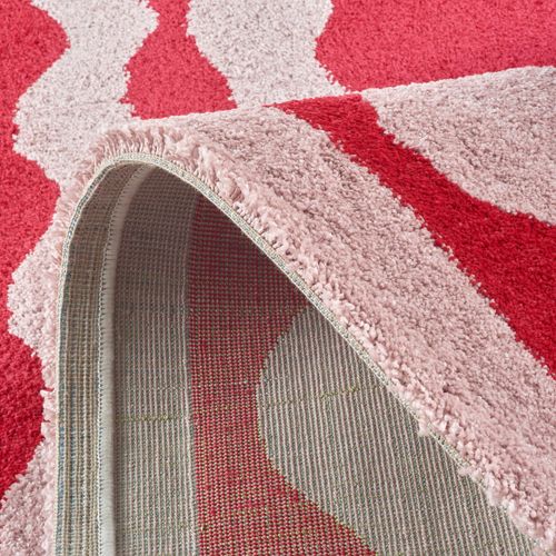 Tapis Intérieur à Poils Longs Groovy 382 Rouge 160 X 230 Cm