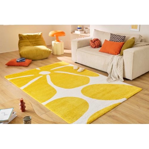 Tapis Intérieur à Poils Longs Groovy 385 Jaune 160 X 230 Cm