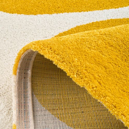 Tapis Intérieur à Poils Longs Groovy 385 Jaune 160 X 230 Cm