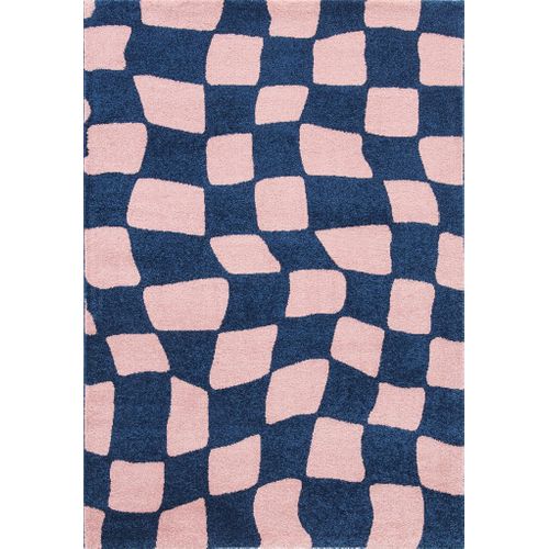 Tapis Intérieur à Poils Longs Groovy 383 Bleu 80 X 140 Cm