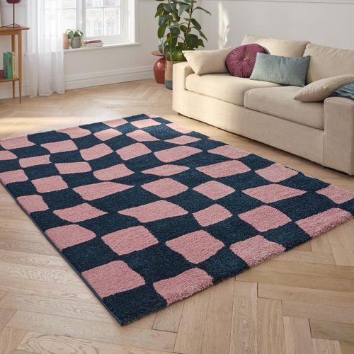 Tapis Intérieur à Poils Longs Groovy 383 Bleu 120 X 260 Cm