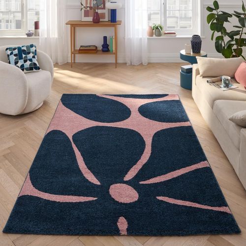 Tapis Intérieur à Poils Longs Groovy 385 Bleu 120 X 260 Cm