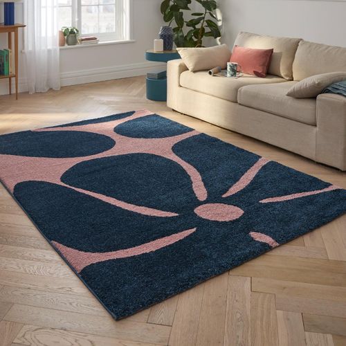 Tapis Intérieur à Poils Longs Groovy 385 Bleu 120 X 260 Cm