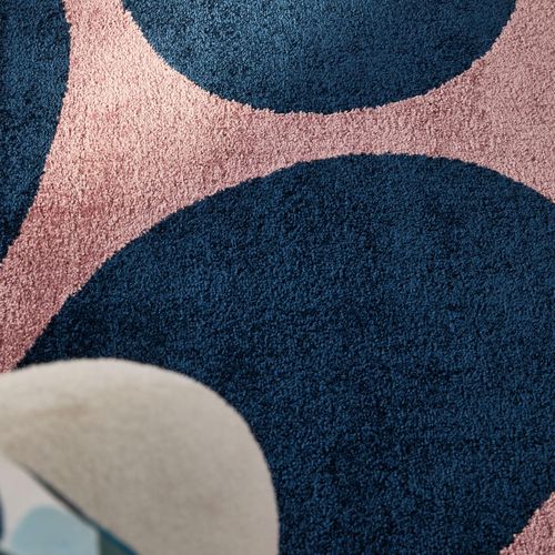 Tapis Intérieur à Poils Longs Groovy 385 Bleu 120 X 260 Cm