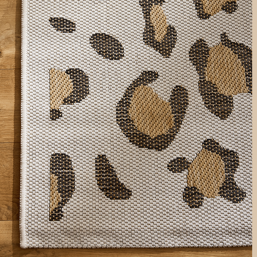 Tapis D'intérieur Et Extérieur Crème Motif Léopard Savanna 120x160