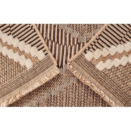 Tapis Intérieur Extérieur Aspect Jute Noire Tulum 9048 170 X 120 Cm