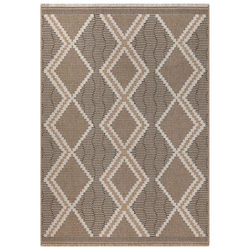 Tapis Intérieur Extérieur Aspect Jute Noire Tulum 9048 170 X 120 Cm