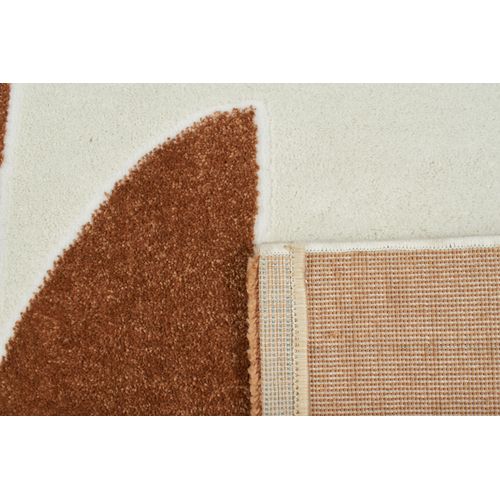 Tapis De Salon Memphis Géométrique Marron 120x160