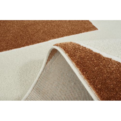 Tapis De Salon Memphis Géométrique Marron 160x230