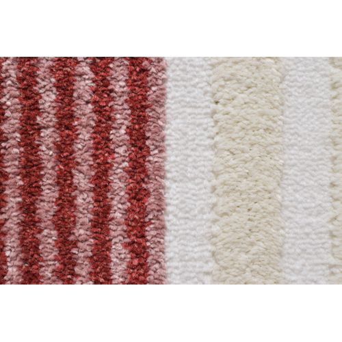 Tapis De Salon Memphis Géométrique Rouge 160x230