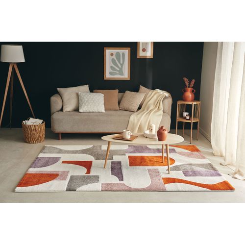 Tapis De Salon Memphis Géométrique Multicolore 120x160