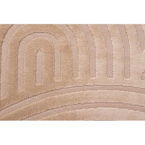 Tapis De Salon Beige Graphique Bianca Diamètre 120