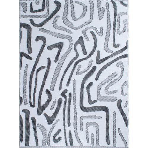 Tapis Abstrait Noir Extérieur Capri 120x160