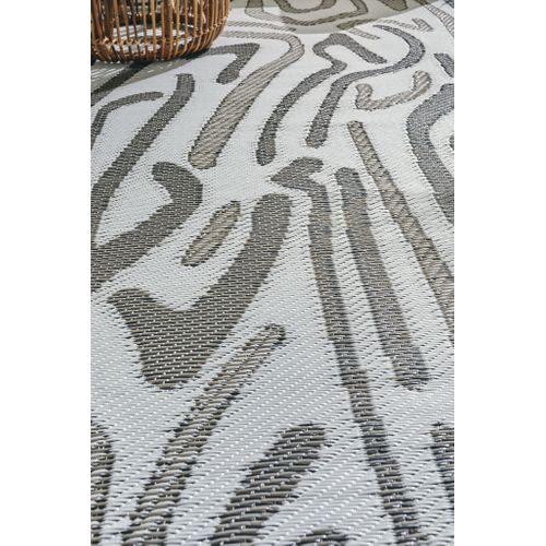 Tapis Abstrait Noir Extérieur Capri 120x160