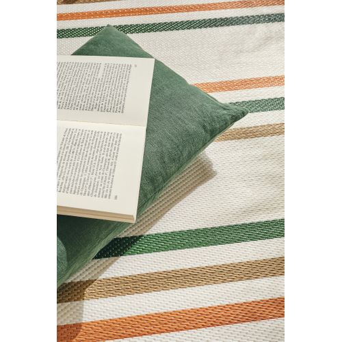 Tapis Lignes Vert Extérieur Capri 120x160