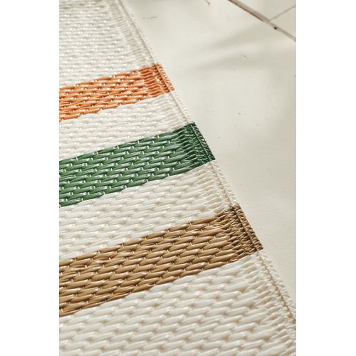 Tapis Lignes Vert Extérieur Capri 120x160
