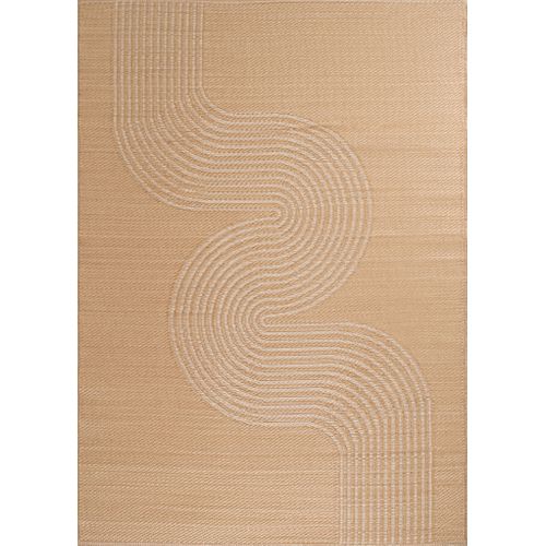Tapis Vague Beige Extérieur Capri 120x160