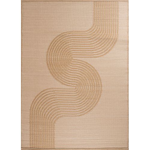 Tapis Vague Beige Extérieur Capri 150x220