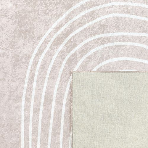 Tapis Lavable En Machine, Motif Arc-en-ciel - Beige - Grege- 120x160