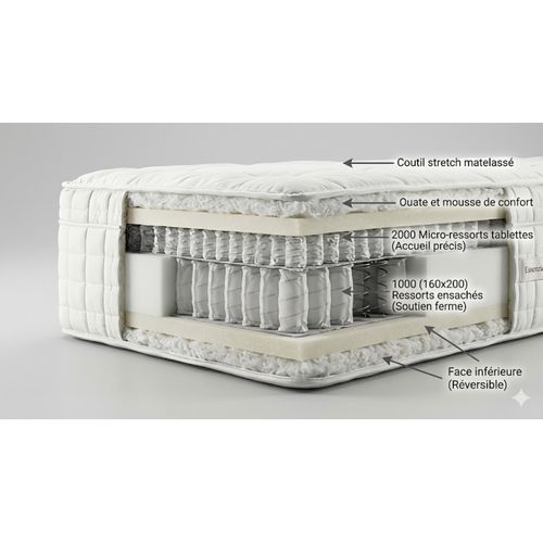 Matelas Essenzia Grand Palais 3000 90x200 Ressorts