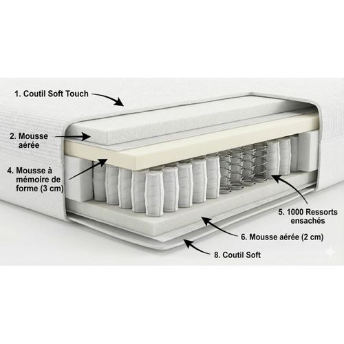 Matelas Essenzia Constellation 1000 120x200 Ressorts