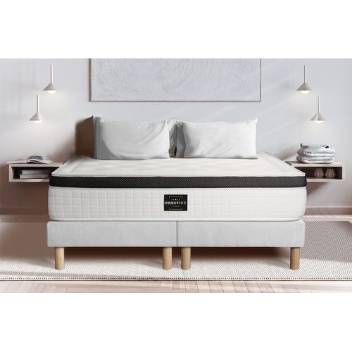 Ensemble Matelas Mémoire De Forme 160x200 Privilège Ep:26cm - Sommier Blanc