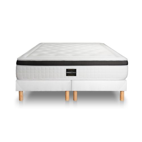 Ensemble Matelas Mémoire De Forme 160x200 Privilège Ep:26cm - Sommier Blanc