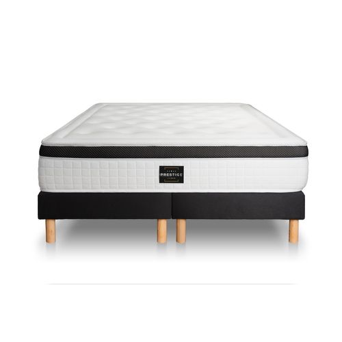 Ensemble Matelas Mémoire De Forme 160x200 Privilège Ep:26cm - Sommier Noir