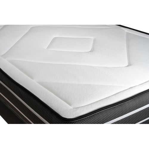 Ensemble Matelas Ressorts Ensachés Et Mémoire De Forme 90x190 Exclusive Ep:22cm - Sommier Blanc