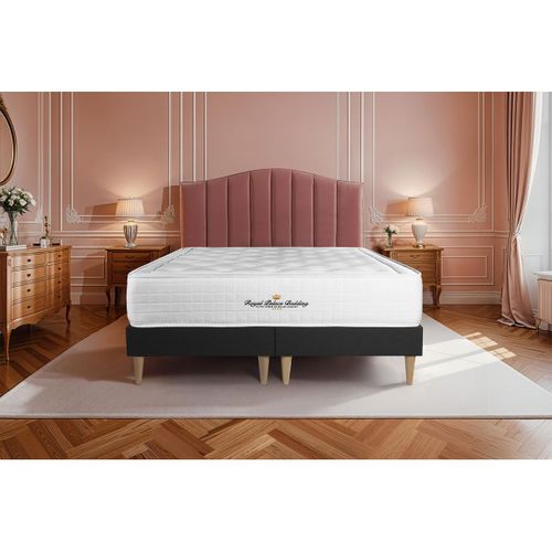 Ensemble Matelas Mémoire De Forme 200x200 Buckingham Ep:30cm - Sommier Noir