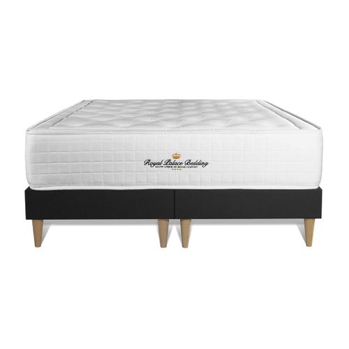 Ensemble Matelas Mémoire De Forme 200x200 Buckingham Ep:30cm - Sommier Noir