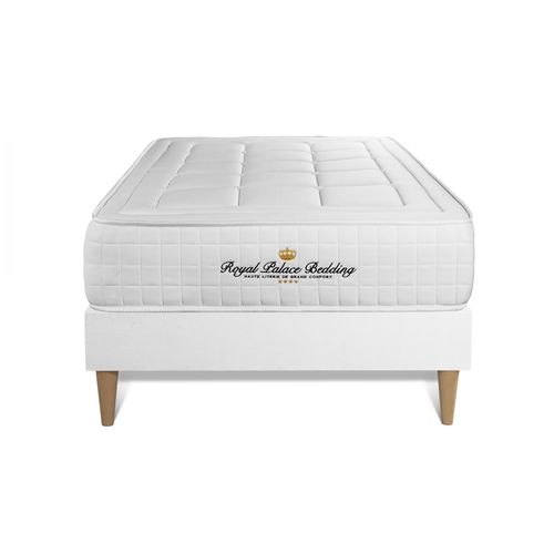 Ensemble Matelas Mémoire De Forme 90x200 Balmoral Ep:24cm - Sommier Blanc
