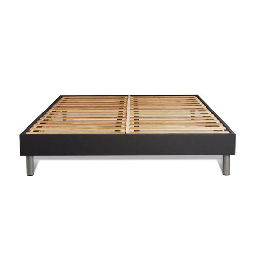 Ensemble Matelas Mémoire De Forme 180x200 Regen Ep:24 Cm - Sommier Kit Noir